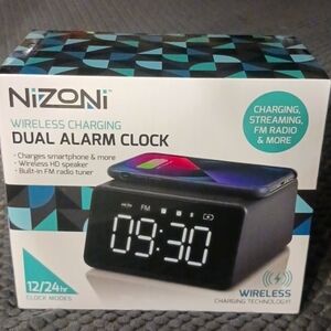 Wireless Charging Dual Alarm Clock